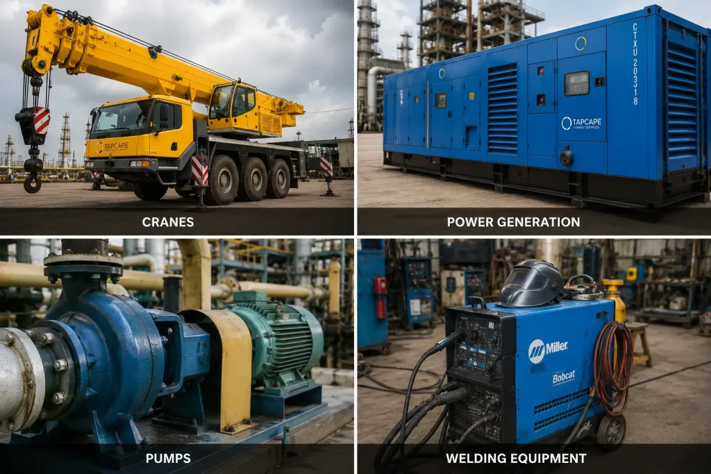 Equipments for rent at tapcape