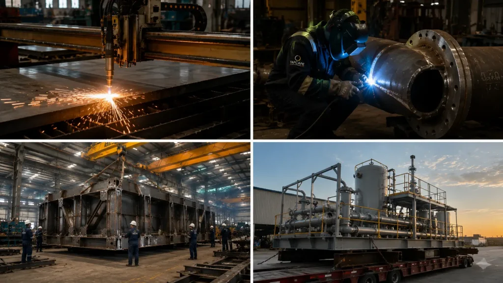 cross section of fabrication activity