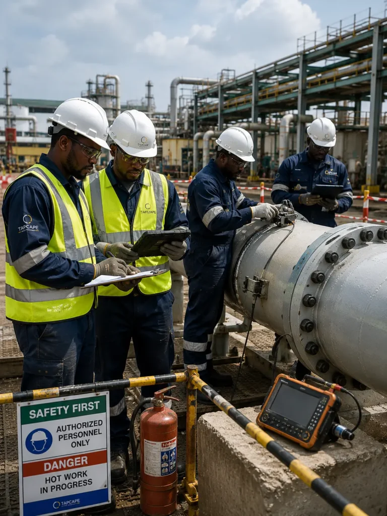 tapcape HSE on pipeline sectional replacement